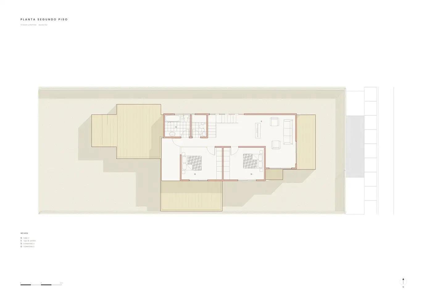 Casa Burchard — planta segundo piso